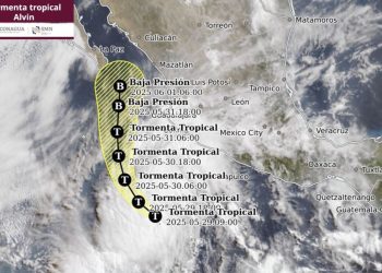 Tormenta Tropical Alvin amenaza con lluvias y oleaje en Guerrero y el Pacífico mexicano